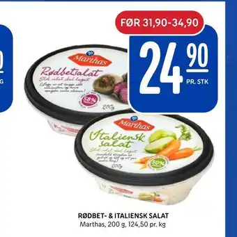 Rema 1000 Rødbet- & italiensk salat tilbud