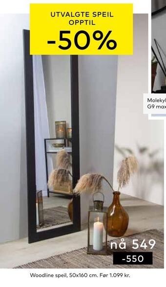 Skeidar Woodline speil tilbud