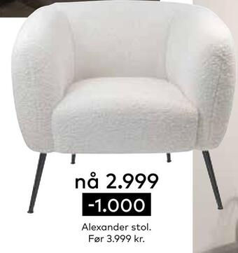 Skeidar Alexander stol tilbud
