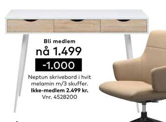 Skeidar Neptun skrivebord tilbud