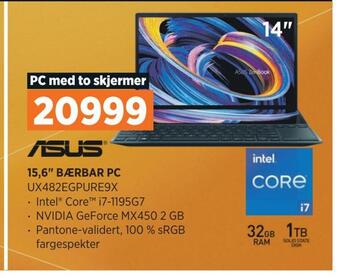 POWER Asus 15,6 bærbar pc tilbud