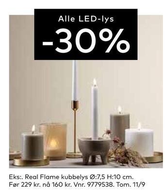 Skeidar Real flame kubbelys tilbud