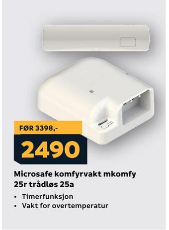 Megaflis Microsafe komfyrvakt mkomfy 25r trådløs 25a tilbud