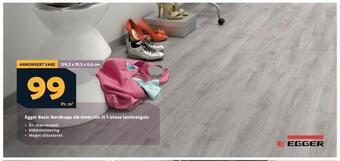 Megaflis Egger basic nordkapp eik 6mm clic-it 1-stavs laminatgulv tilbud