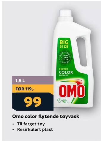 Megaflis Omo color flytende tøyvask tilbud