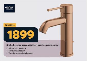 Megaflis Grohe essence servantbatteri børstet warm sunset tilbud
