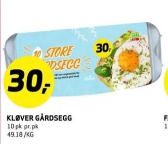Bunnpris Kløver egg tilbud