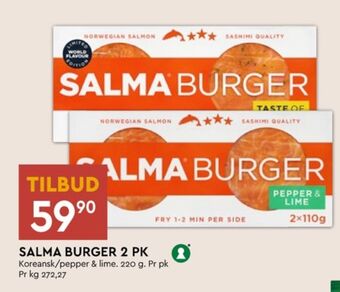 Coop Mega Salma lakseburger tilbud