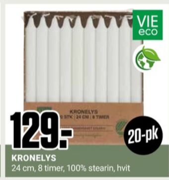 Europris Vie eco kronelys tilbud
