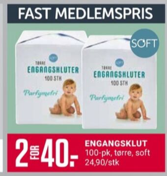 Europris Soft vaskeservietter tilbud