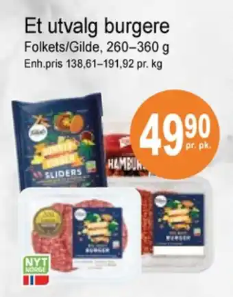 Joker Folkets hamburger tilbud