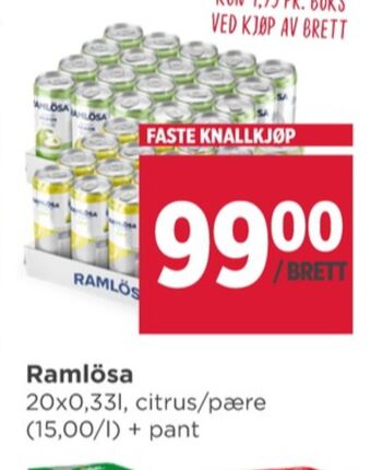 Meny Ramlösa mineralvann tilbud