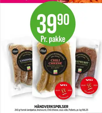 Kiwi Folkets bratwurst tilbud