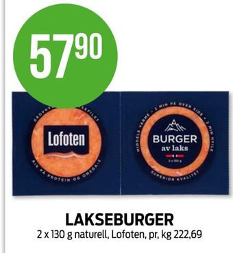 Kiwi Lofoten lakseburger tilbud