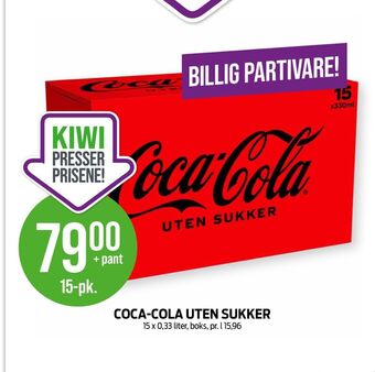 Kiwi Coca-cola zero brus tilbud