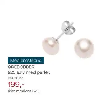 Bjørklund Øredobber 925 sølv med perler tilbud