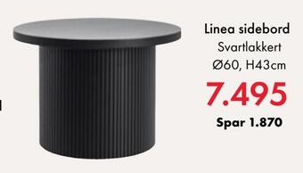Fagmøbler Linea sidebord tilbud