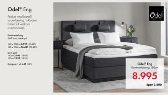 Fagmøbler Odel ® eng kontinentalseng 160cm tilbud