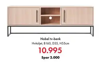 Fagmøbler Nobel tv-benk tilbud