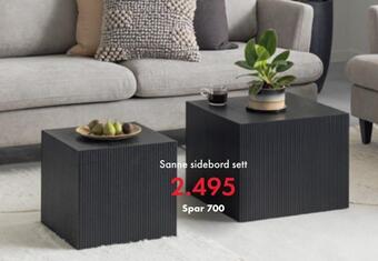 Fagmøbler Sanne sidebord sett tilbud