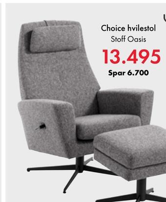 Fagmøbler Choice hvilestol tilbud