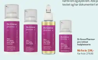 Apotek 1 Dr greve pharma+ pro-retinol hudpleieserie tilbud