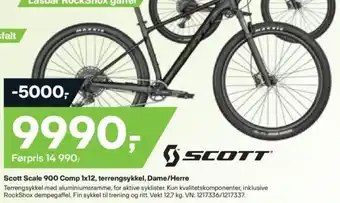 XXL Sport Scott Scale 900 Comp 1x12, terrengsykkel, Dame/Herre Terrengsykkel tilbud