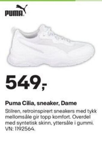XXL Sport Puma Cilia, sneaker, Dame tilbud