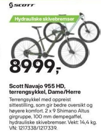 XXL Sport Scott Navajo 955 HD, terrengsykkel, Dame/Herre tilbud