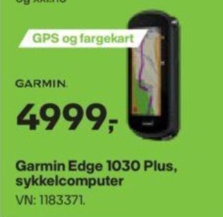 XXL Sport Garmin Edge 1030 Plus, sykkelcomputer tilbud