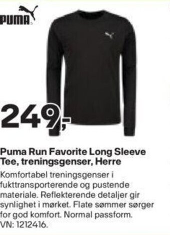 XXL Sport Puma Run Favorite Long Sleeve Tee, treningsgenser, Herre tilbud