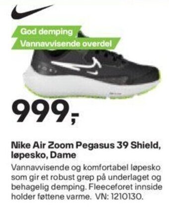 XXL Sport Nike Air Zoom Pegasus 39 Shield, løpesko, Dame tilbud