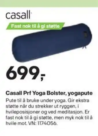 XXL Sport Casall Prf Yoga Bolster, yogapute tilbud