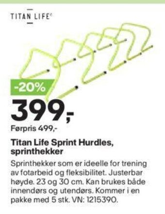 XXL Sport Titan Life Sprint Hurdles, sprinthekker tilbud