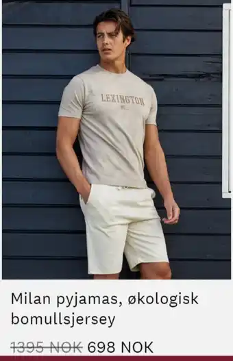 Lexington Milan pyjamas, økologisk bomullsjersey tilbud