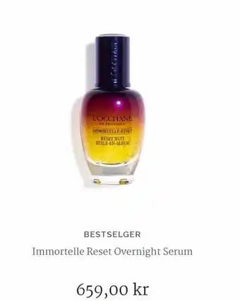 L'Occitane BESTSELGER Immortelle Reset Overnight Serum tilbud