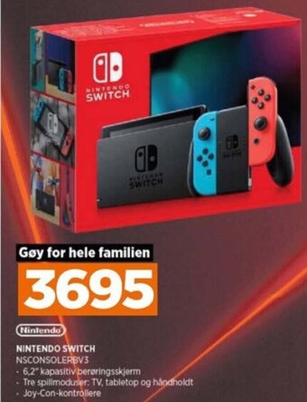 POWER NINTENDO SWITCH NSCONSOLERBV3 tilbud