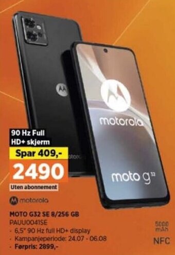 POWER MOTO G32 SE 8/256 GB PAUU0041SE tilbud
