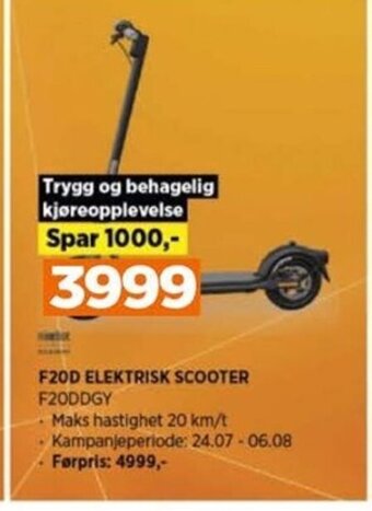 POWER F20D ELEKTRISK SCOOTER F20DDGY tilbud