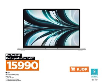POWER 13" MACBOOK AIR (2022) MLXY3HA tilbud