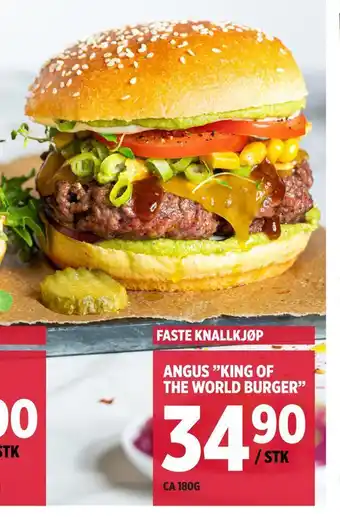 Jacobs Angus king of the world burger tilbud