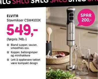 ELON Elvita stavmikser csm4103x tilbud