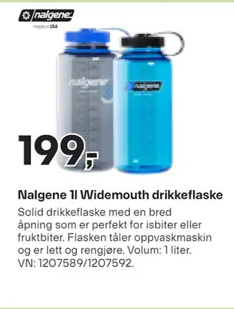 XXL Sport Nalgene 1l widemouth drikkeflaske tilbud