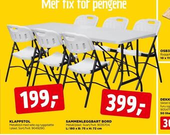jem & fix Sammenleggbart bord tilbud