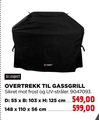 jem & fix Overtrekk til gassgrill tilbud