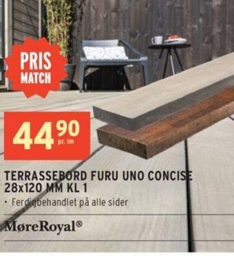 Montér TERRASSEBORD FURU UNO CONCISE 28x120 MM KL 1 tilbud