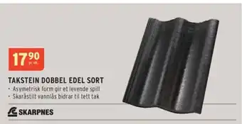 Montér TAKSTEIN DOBBEL EDEL SORT tilbud