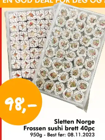 Sletten Norge Frossen sushi brett 40pc
