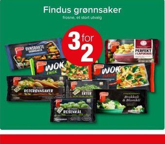 Spar Findus grønnsaker tilbud