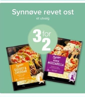 Spar Synnøve revet ost tilbud